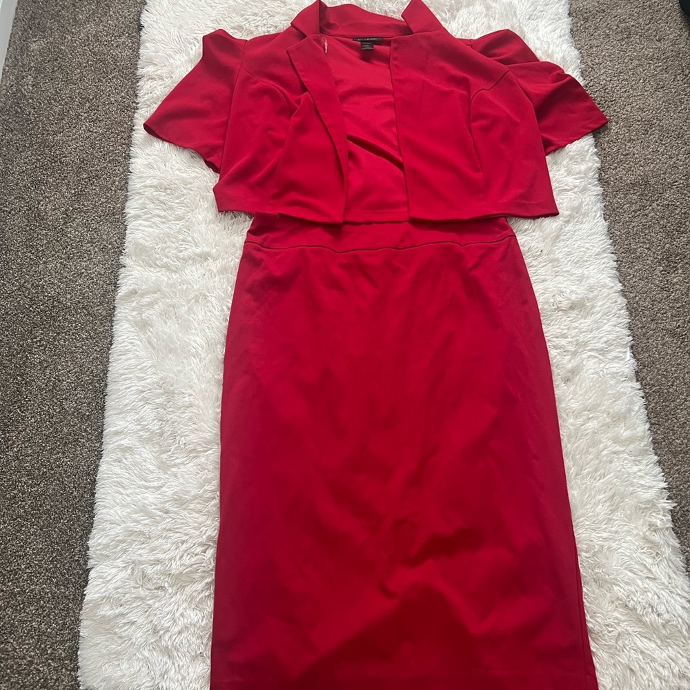 Red Skirt set